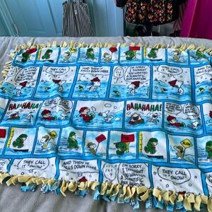 Peanuts Christmas Snoopy Handmade Fleece Throw Blanket
